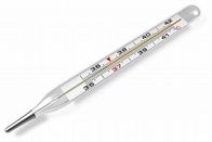Аттестованный Исо медицинский термометр Меркурия с материалом стекла и Меркурия